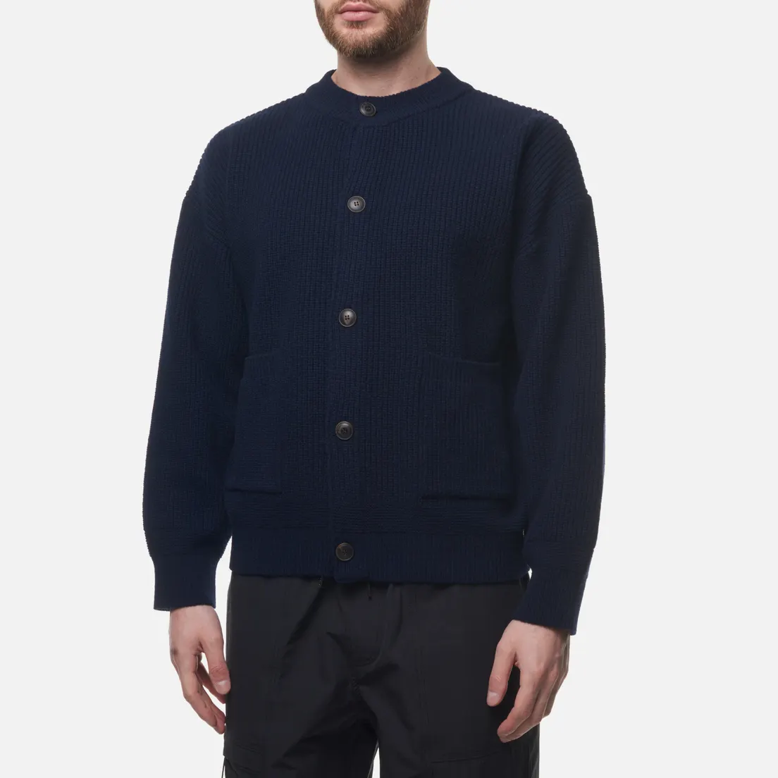 FrizmWORKS Мужской кардиган Heavy Wool Round