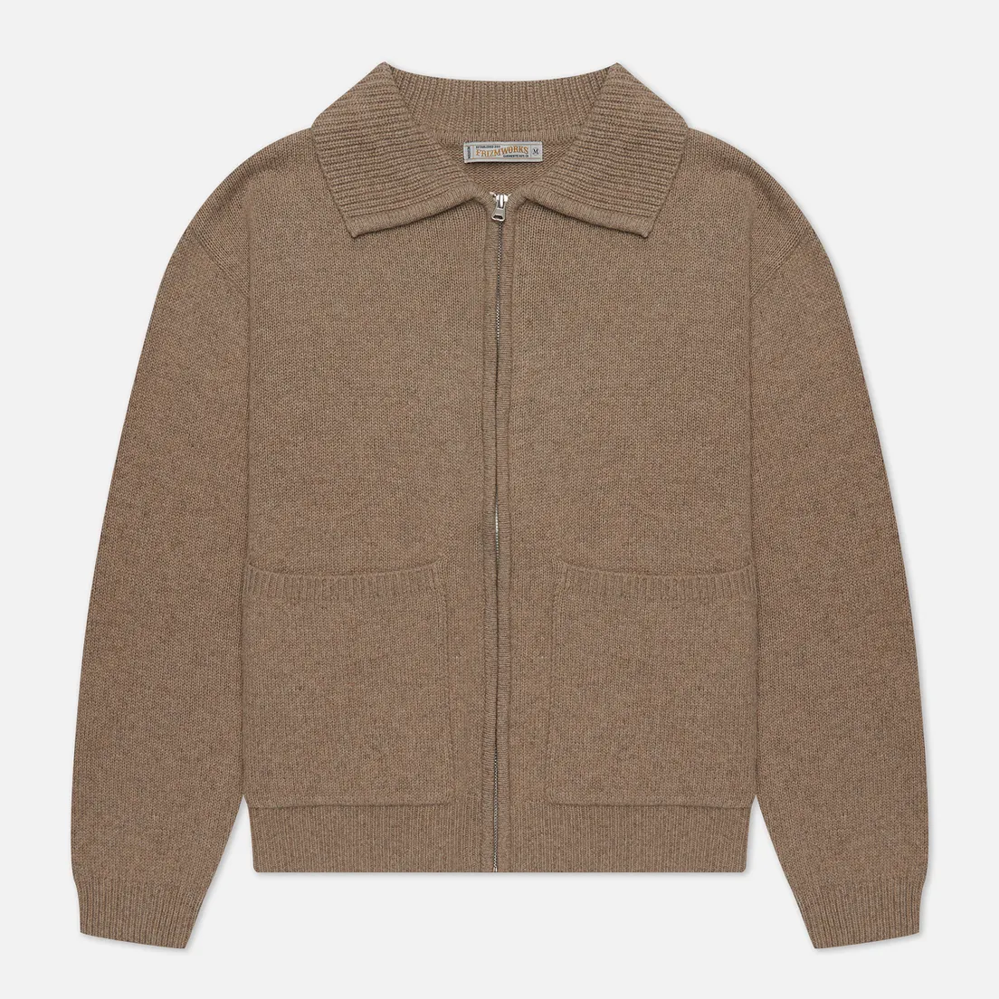 FrizmWORKS Мужской кардиган Wool Collar Zip Up