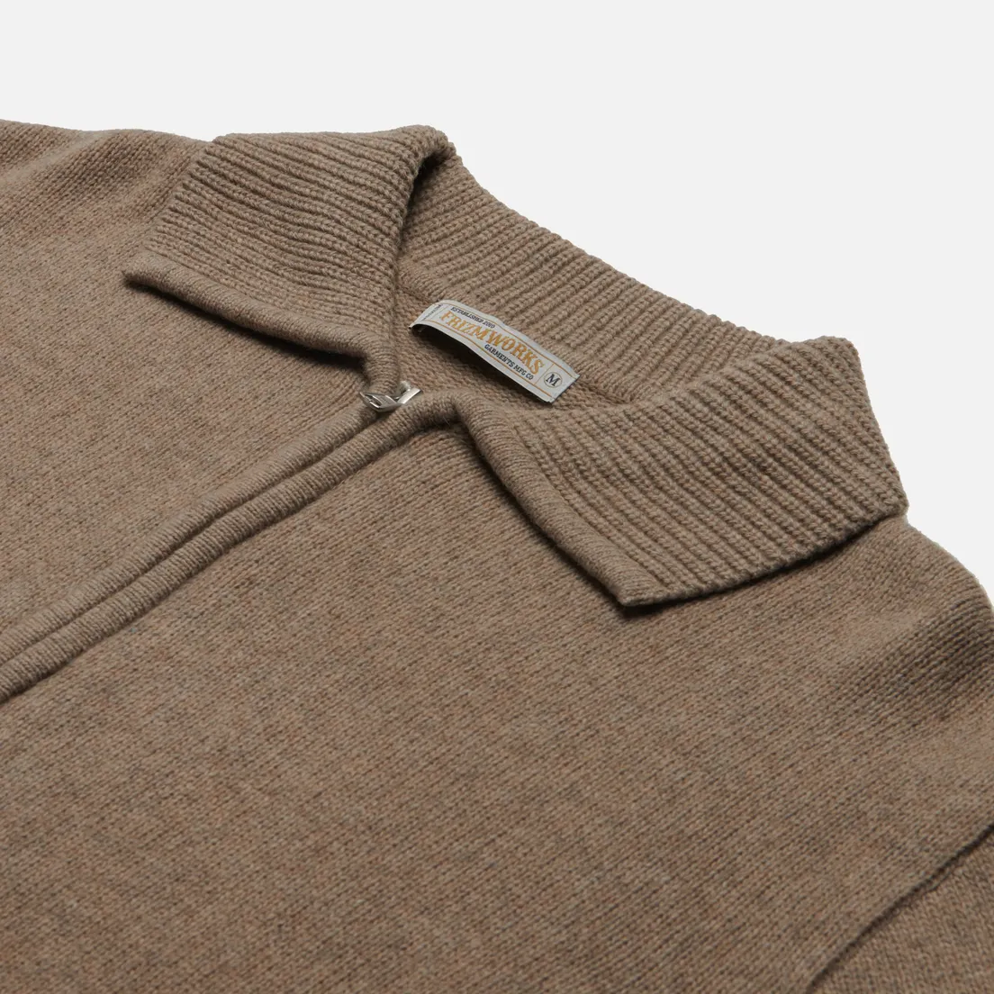 FrizmWORKS Мужской кардиган Wool Collar Zip Up