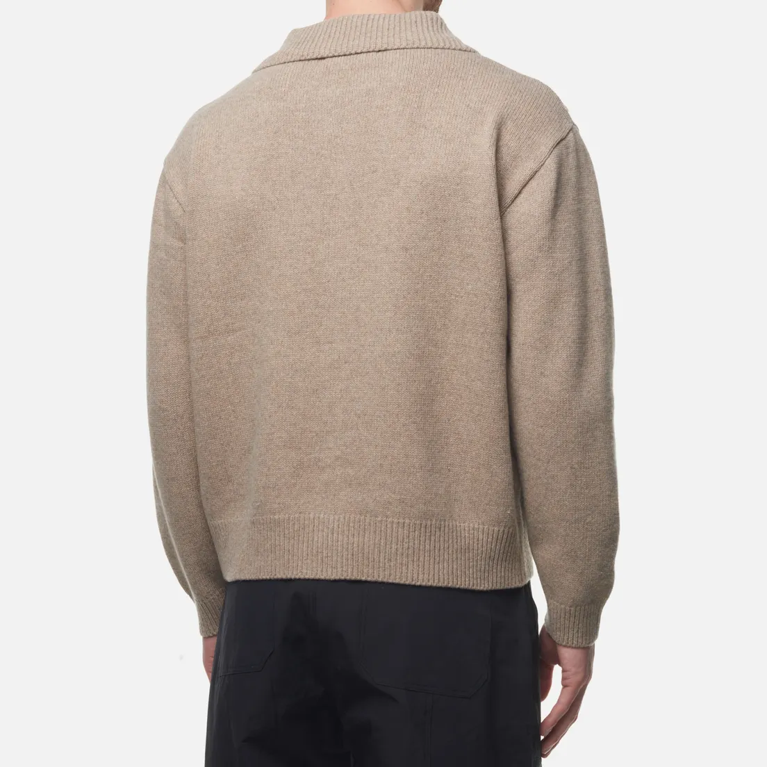 FrizmWORKS Мужской кардиган Wool Collar Zip Up