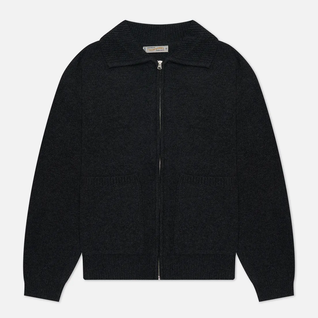 FrizmWORKS Мужской кардиган Wool Collar Zip Up