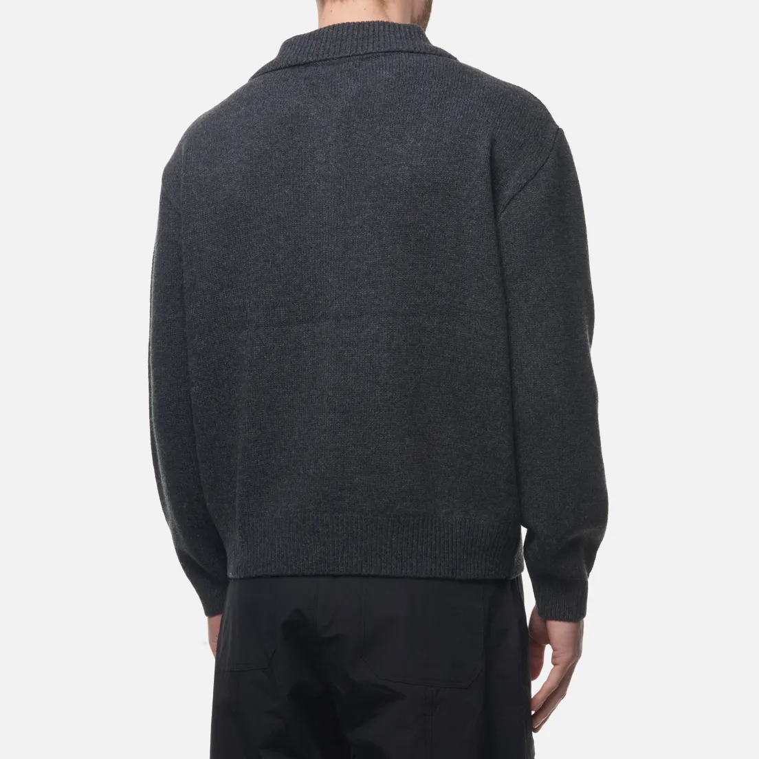 FrizmWORKS Мужской кардиган Wool Collar Zip Up