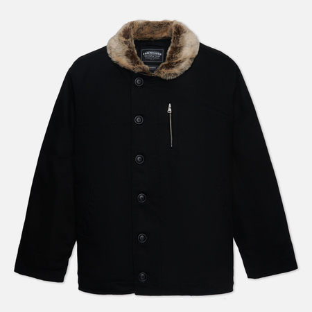 фото Мужская демисезонная куртка frizmworks edgar n-1 deck, цвет чёрный, размер l