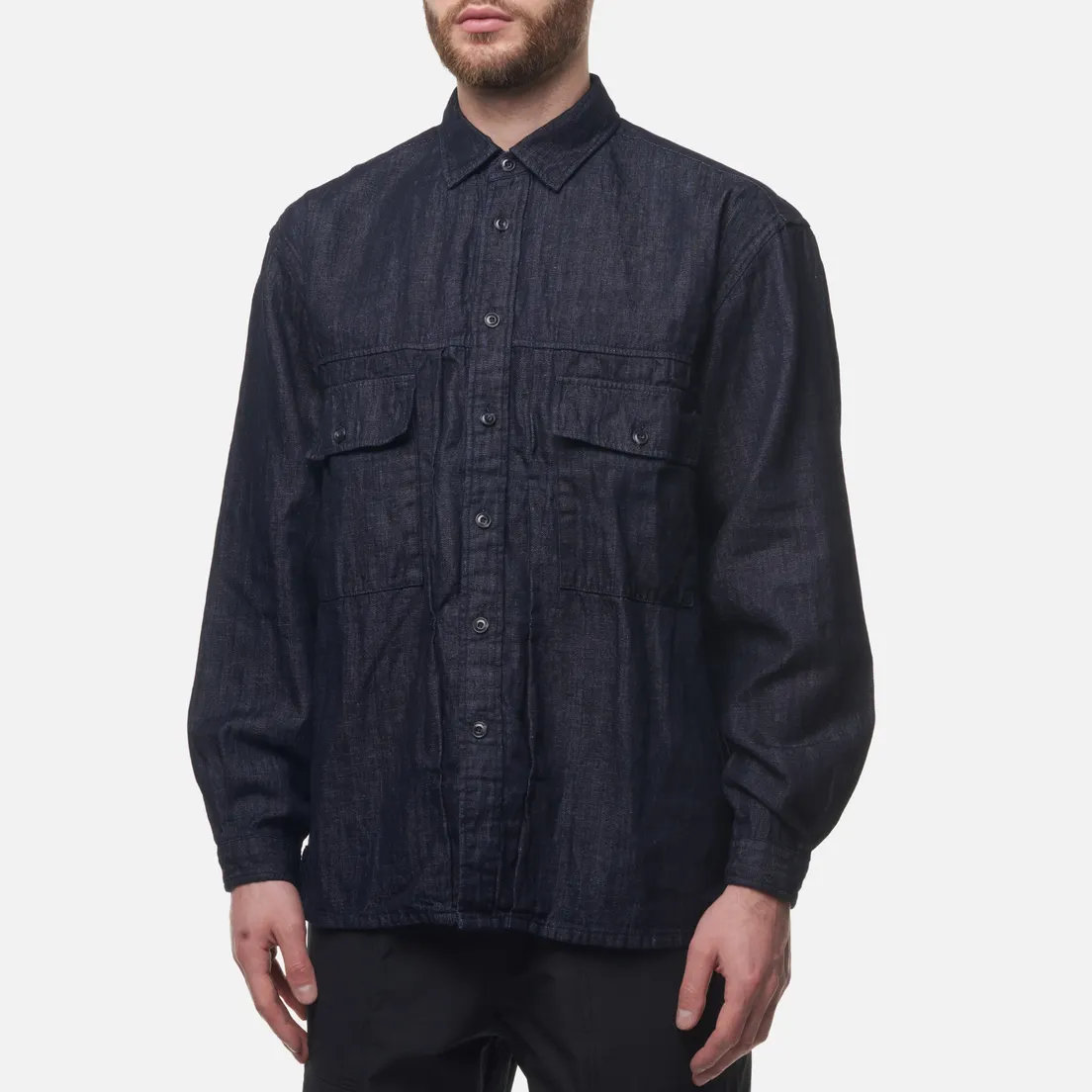 FrizmWORKS Мужская рубашка Denim Trucker Oversized