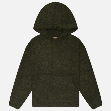 фото Мужской свитер frizmworks wave boucle hoodie, цвет оливковый, размер m