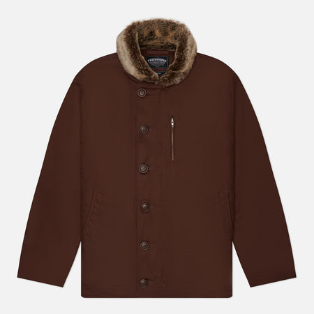 фото Мужская демисезонная куртка frizmworks edgar n-1 deck, цвет коричневый, размер m