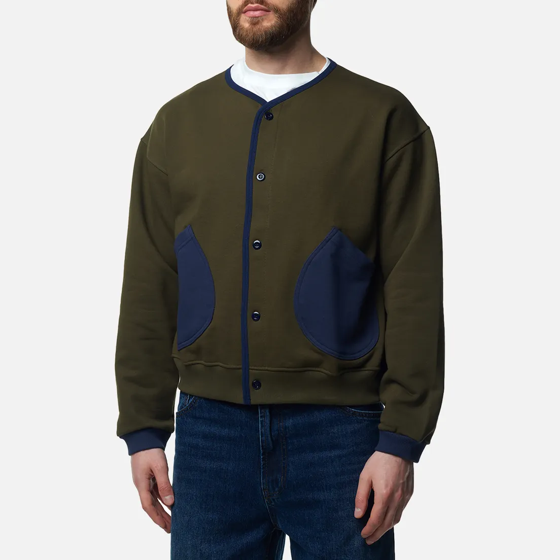 FrizmWORKS Мужской кардиган Round Pocket