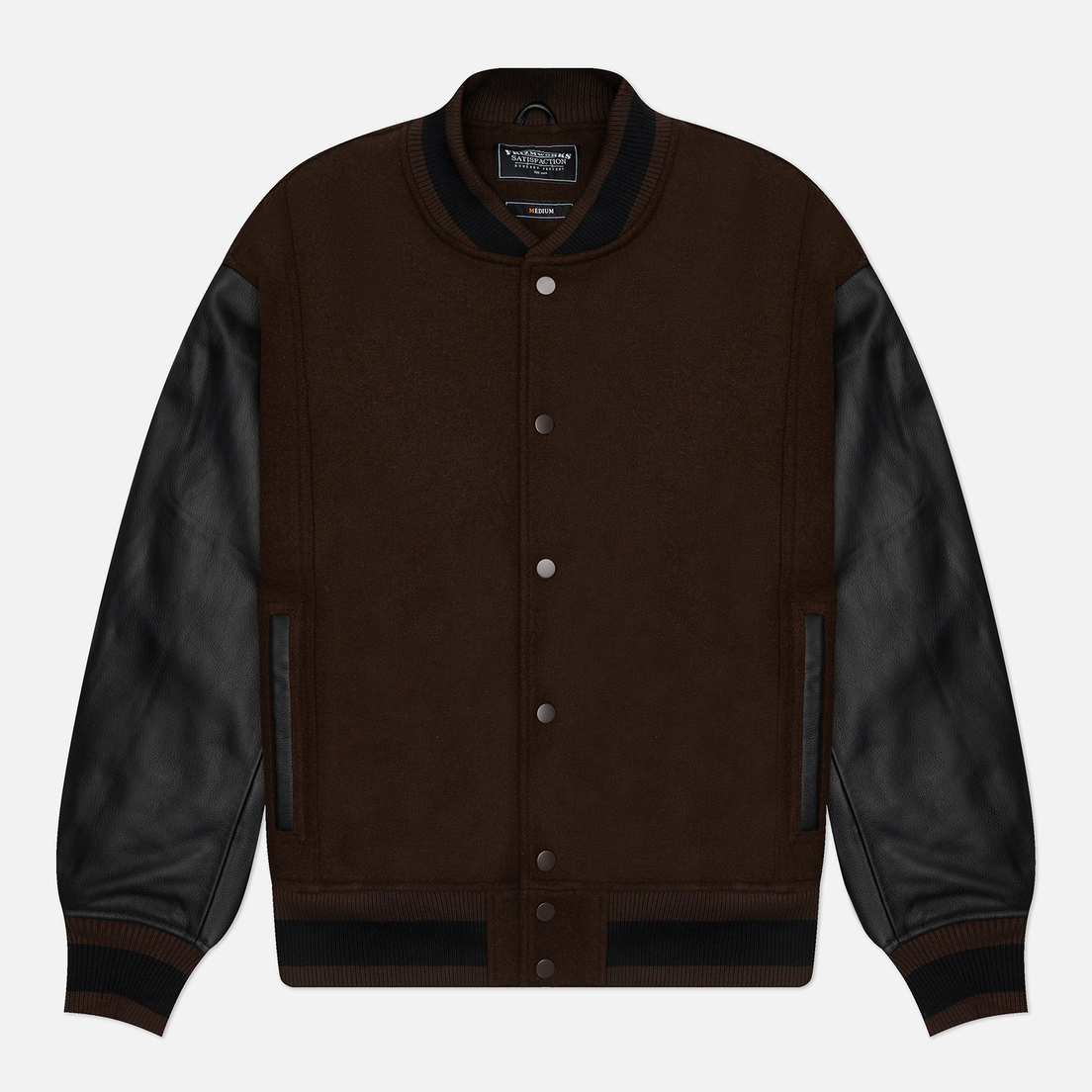 FrizmWORKS Мужская куртка бомбер Cowhide Leather Varsity