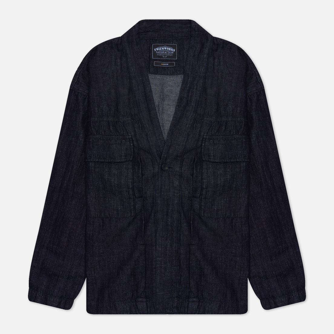 FrizmWORKS Мужская джинсовая куртка Linen Denim Trucker Durumagi