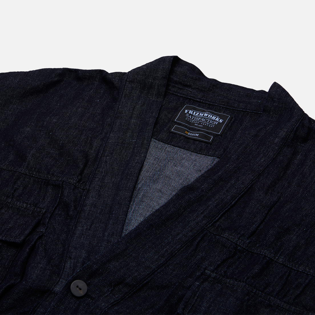 FrizmWORKS Мужская джинсовая куртка Linen Denim Trucker Durumagi