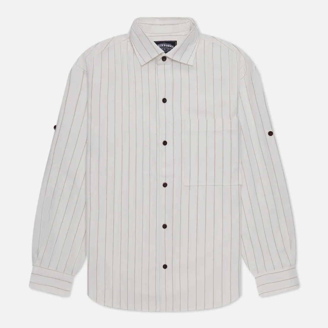 FrizmWORKS Мужская рубашка Stripe Linen Napoli