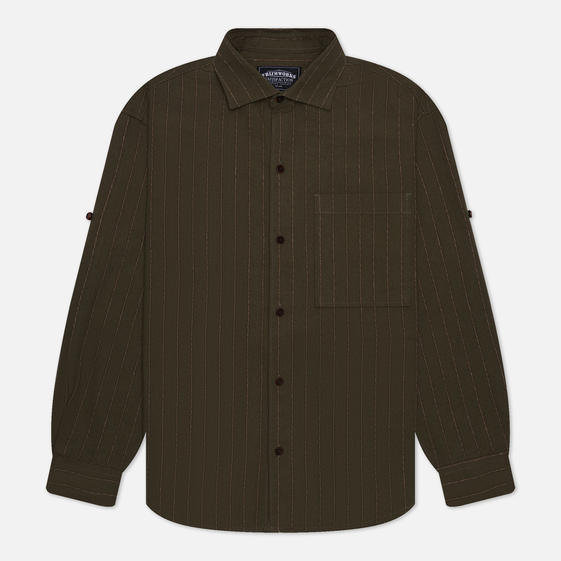 FrizmWORKS Мужская рубашка Stripe Linen Napoli
