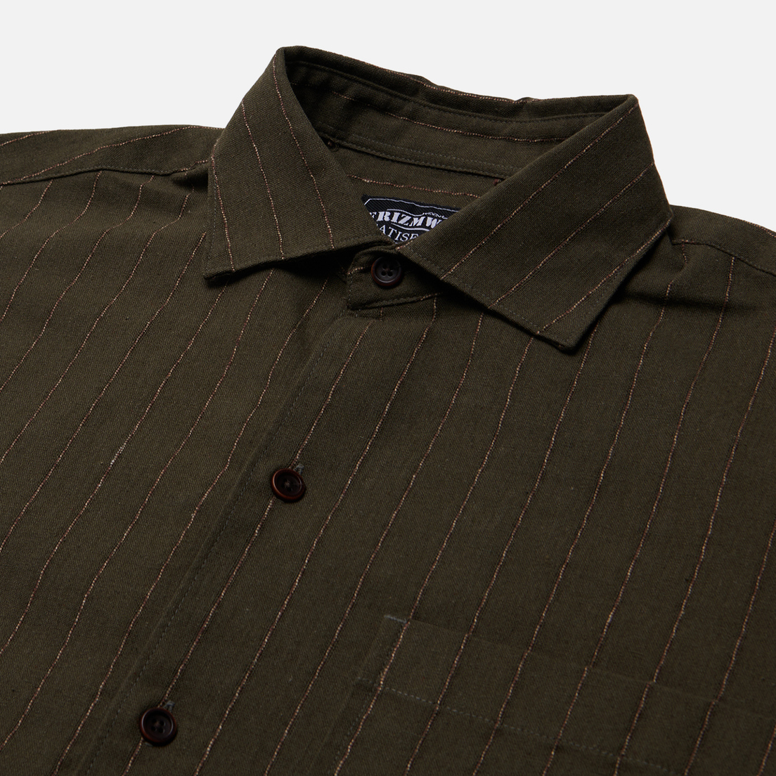FrizmWORKS Мужская рубашка Stripe Linen Napoli