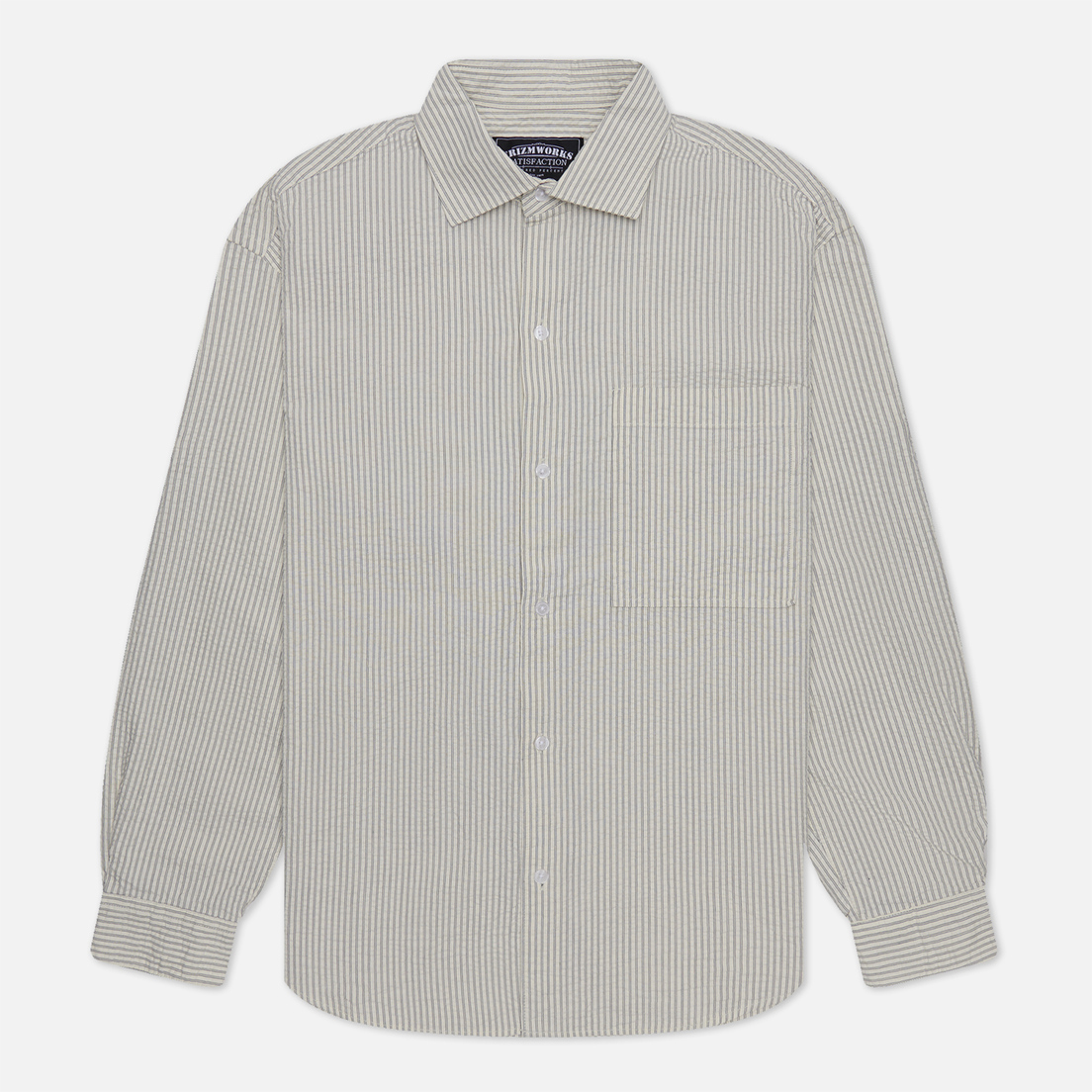 FrizmWORKS Мужская рубашка Seersucker Stripe Napoli