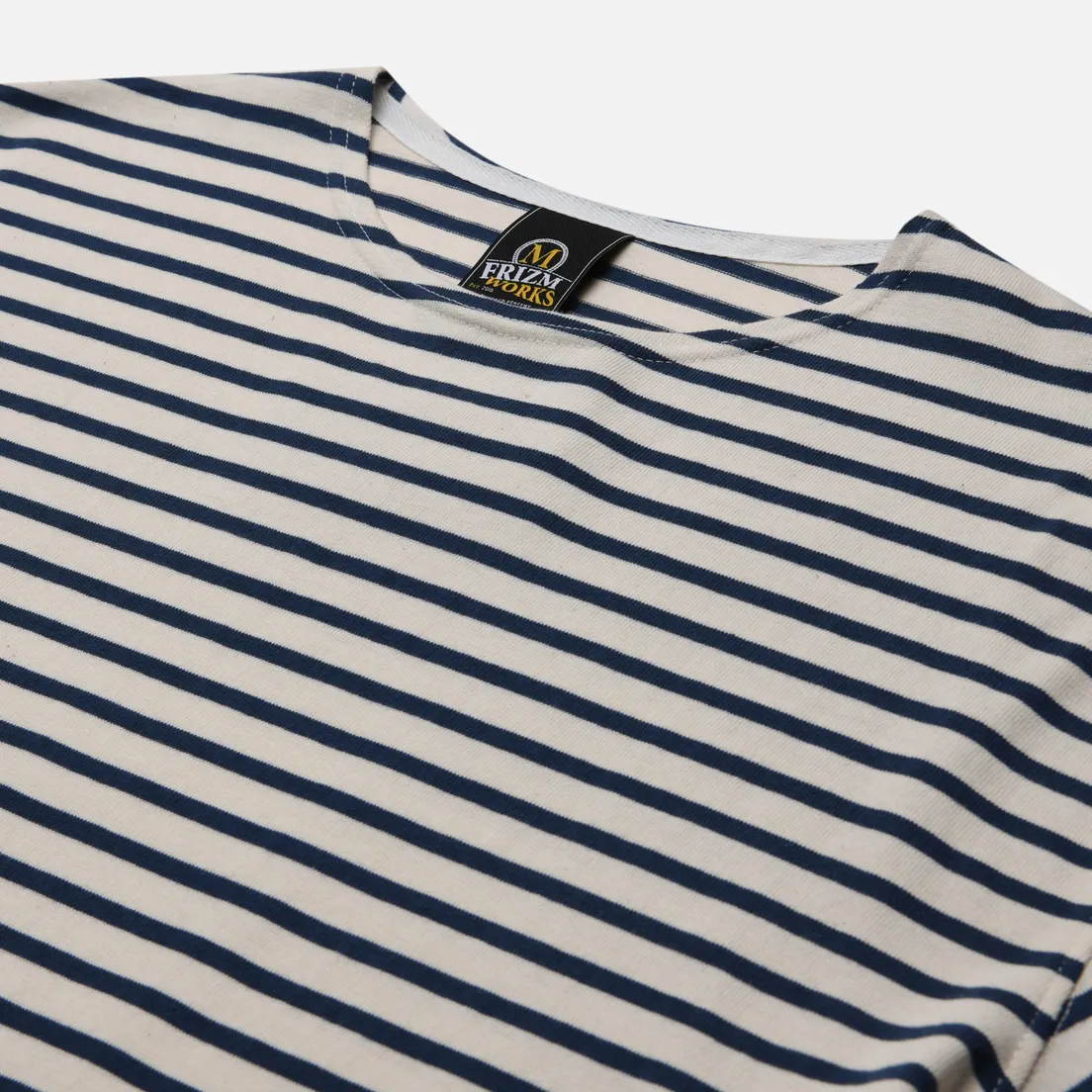 FrizmWORKS Мужской лонгслив Patch Stripe Boat Neck