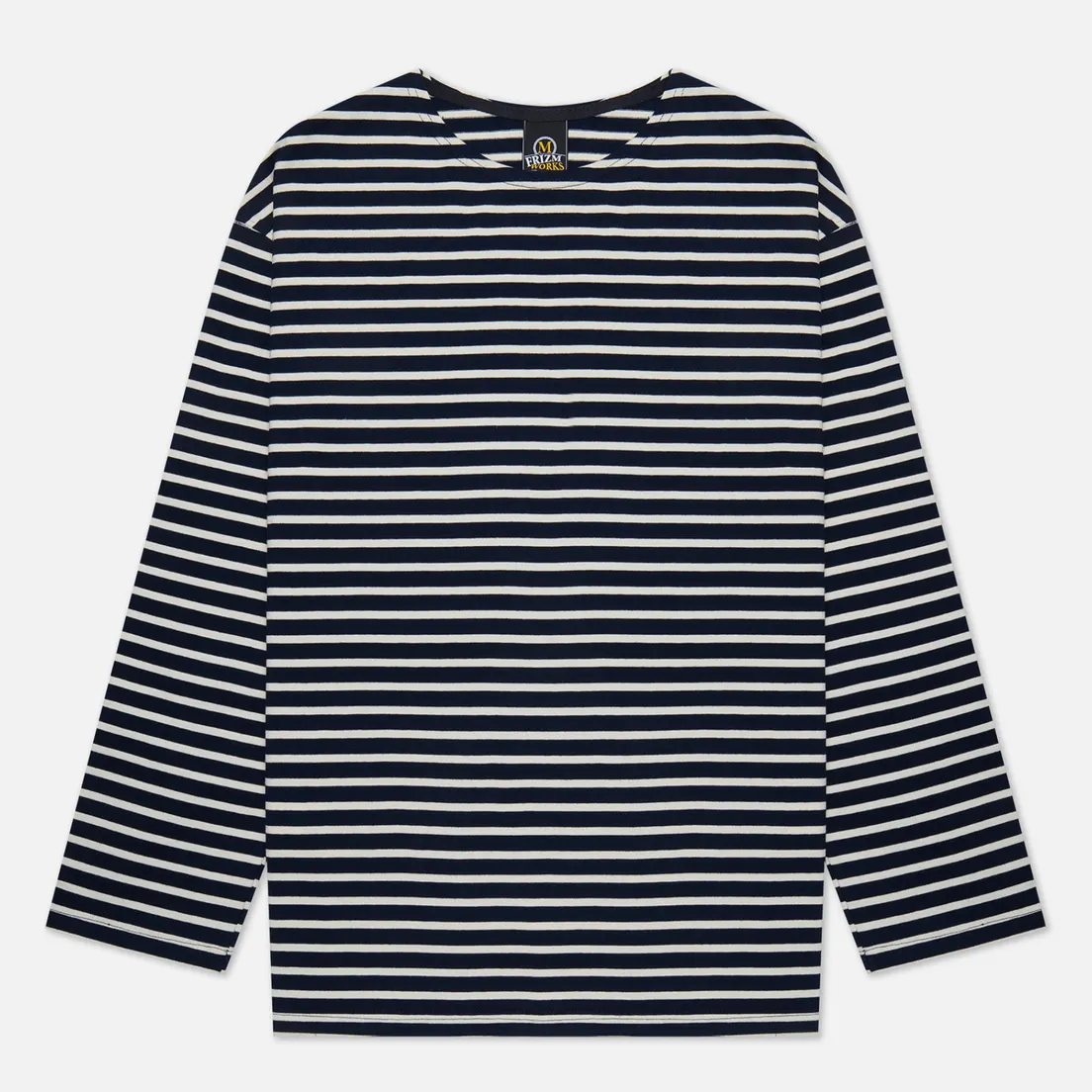FrizmWORKS Мужской лонгслив Patch Stripe Boat Neck