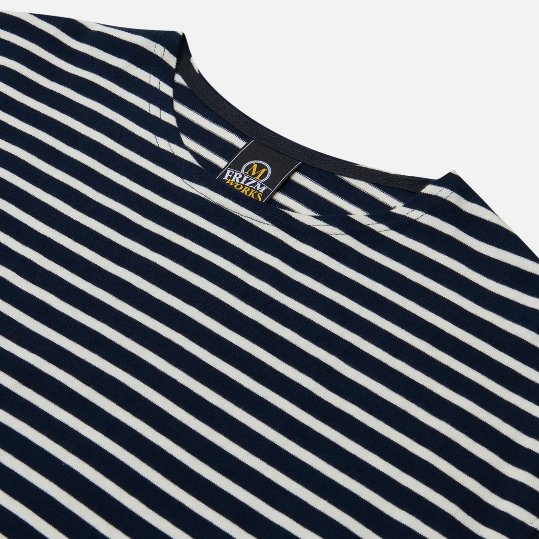 FrizmWORKS Мужской лонгслив Patch Stripe Boat Neck