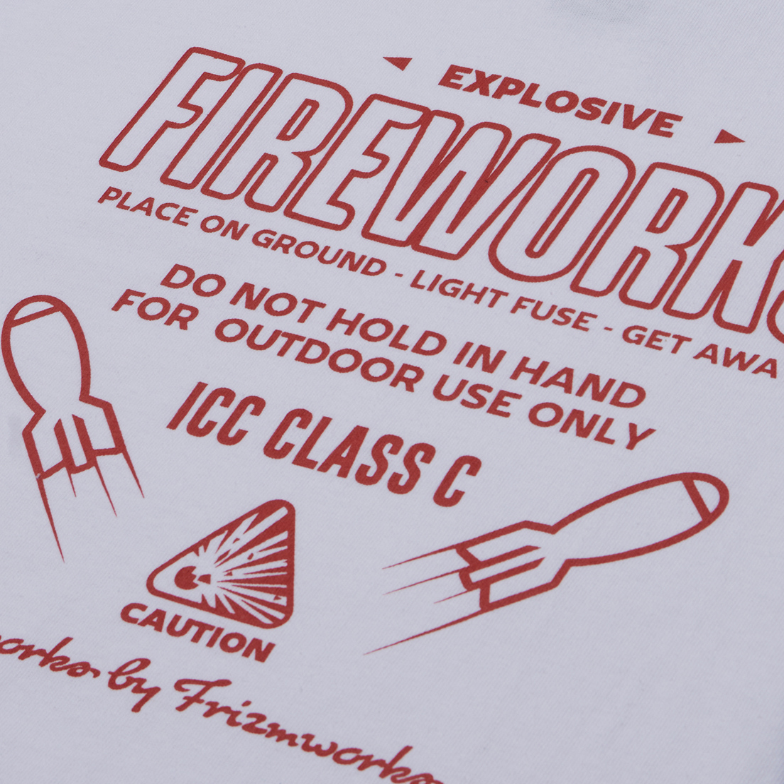 FrizmWORKS Мужская футболка Caution Fireworks