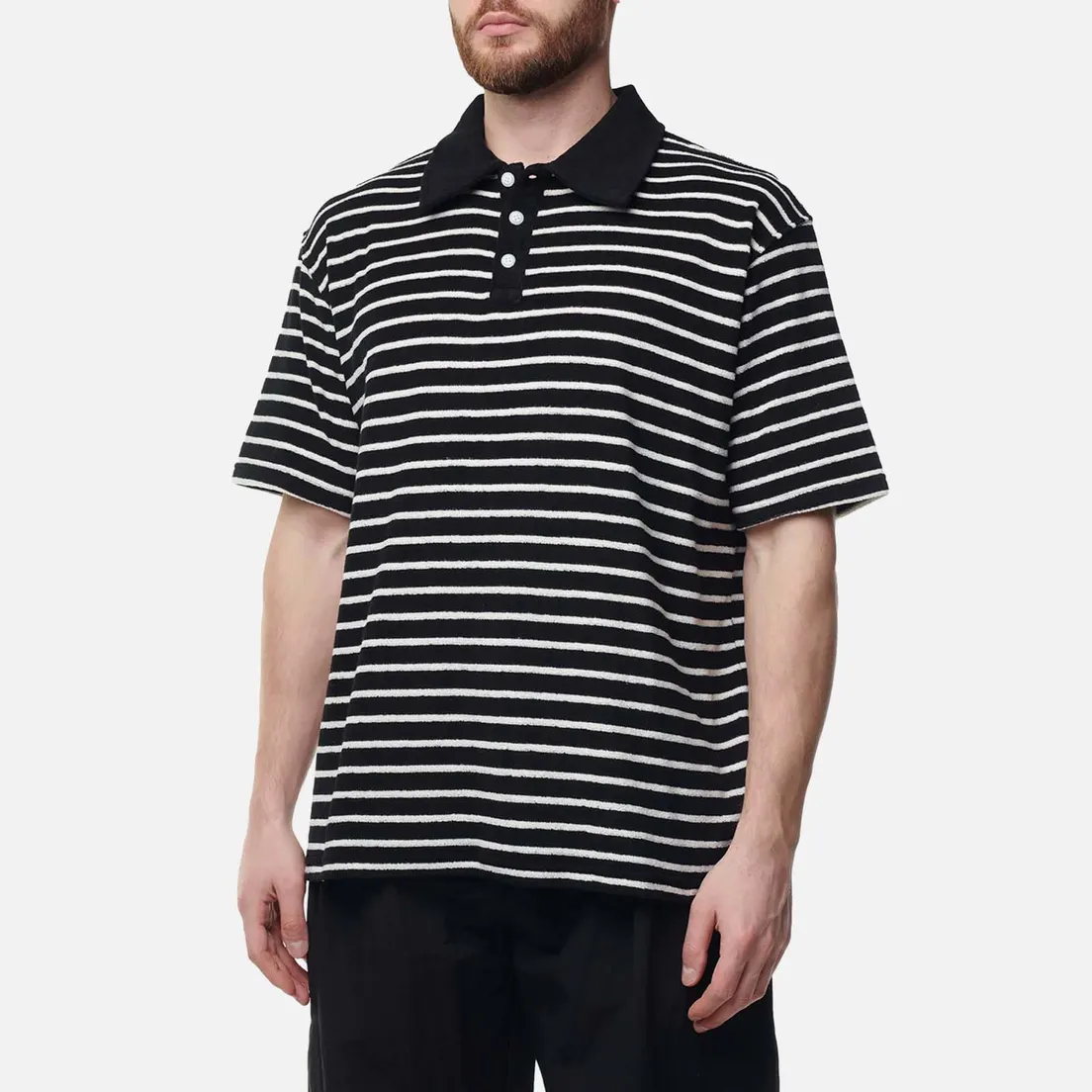 FrizmWORKS Мужская рубашка Terry Stripe Pique