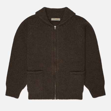 Мужской свитер FrizmWORKS Heavy Cowichan Zip Up Cardigan, цвет коричневый, размер M