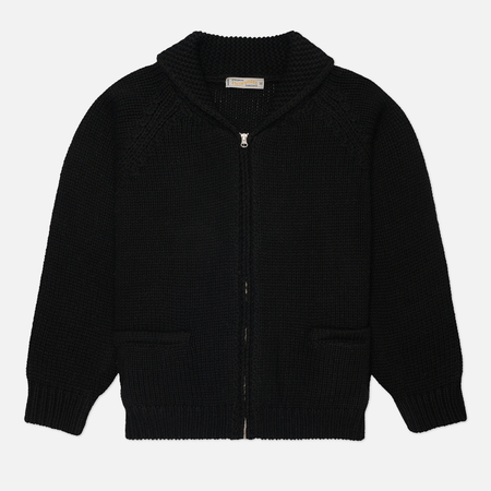Мужской свитер FrizmWORKS Heavy Cowichan Zip Up Cardigan, цвет чёрный, размер XL