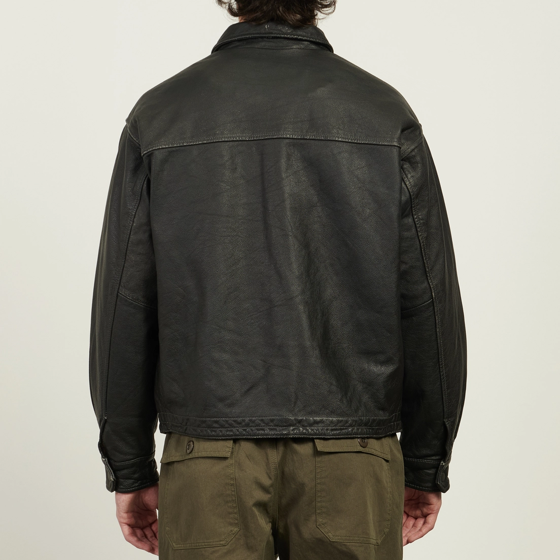 FrizmWORKS Мужская демисезонная куртка Destroyed Cowhide Leather