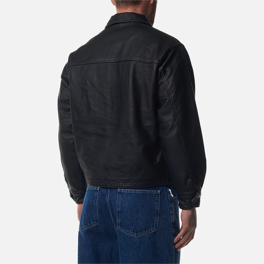 FrizmWORKS Мужская демисезонная куртка Destroyed Cowhide Leather