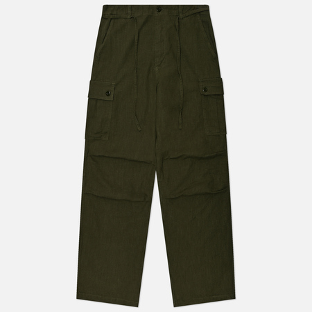 Мужские брюки FrizmWORKS Linen Cargo Parachute, цвет оливковый, размер M