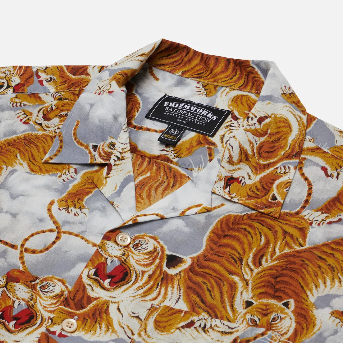 FrizmWORKS Мужская рубашка Tiger Hawaiian Half