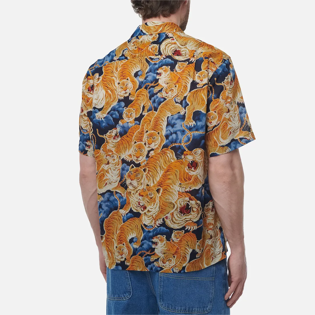 FrizmWORKS Мужская рубашка Tiger Hawaiian Half
