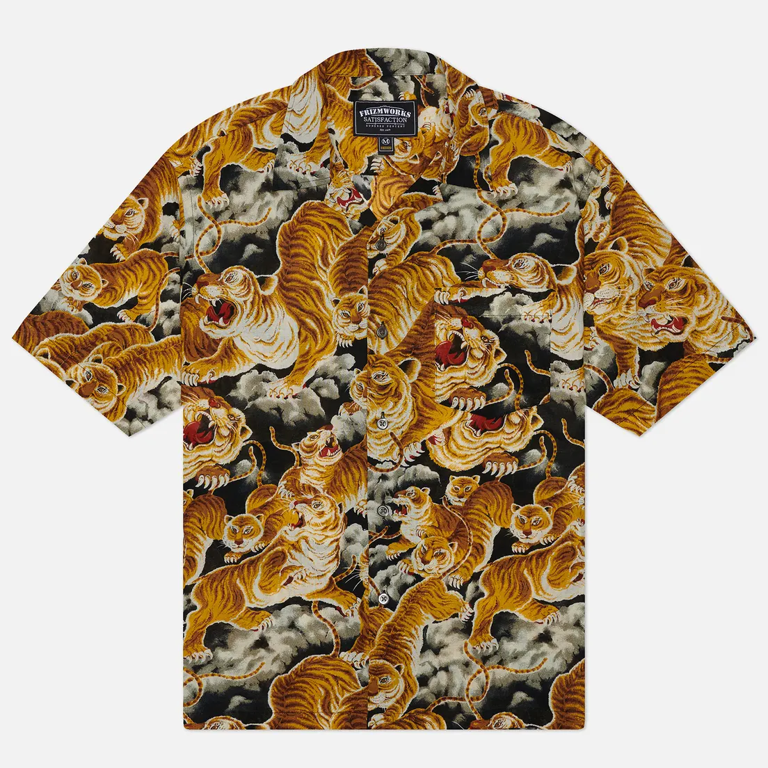 FrizmWORKS Мужская рубашка Tiger Hawaiian Half