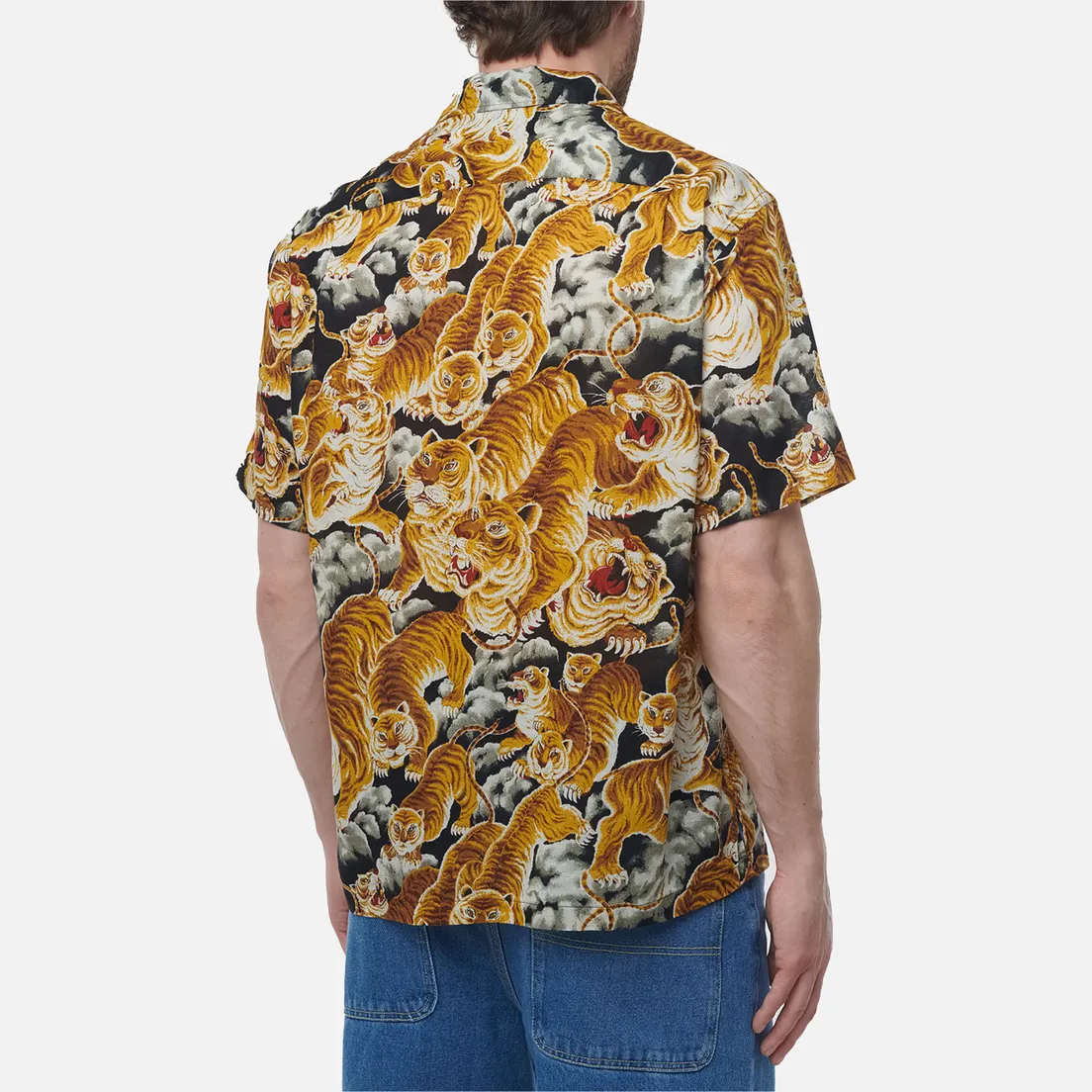 FrizmWORKS Мужская рубашка Tiger Hawaiian Half