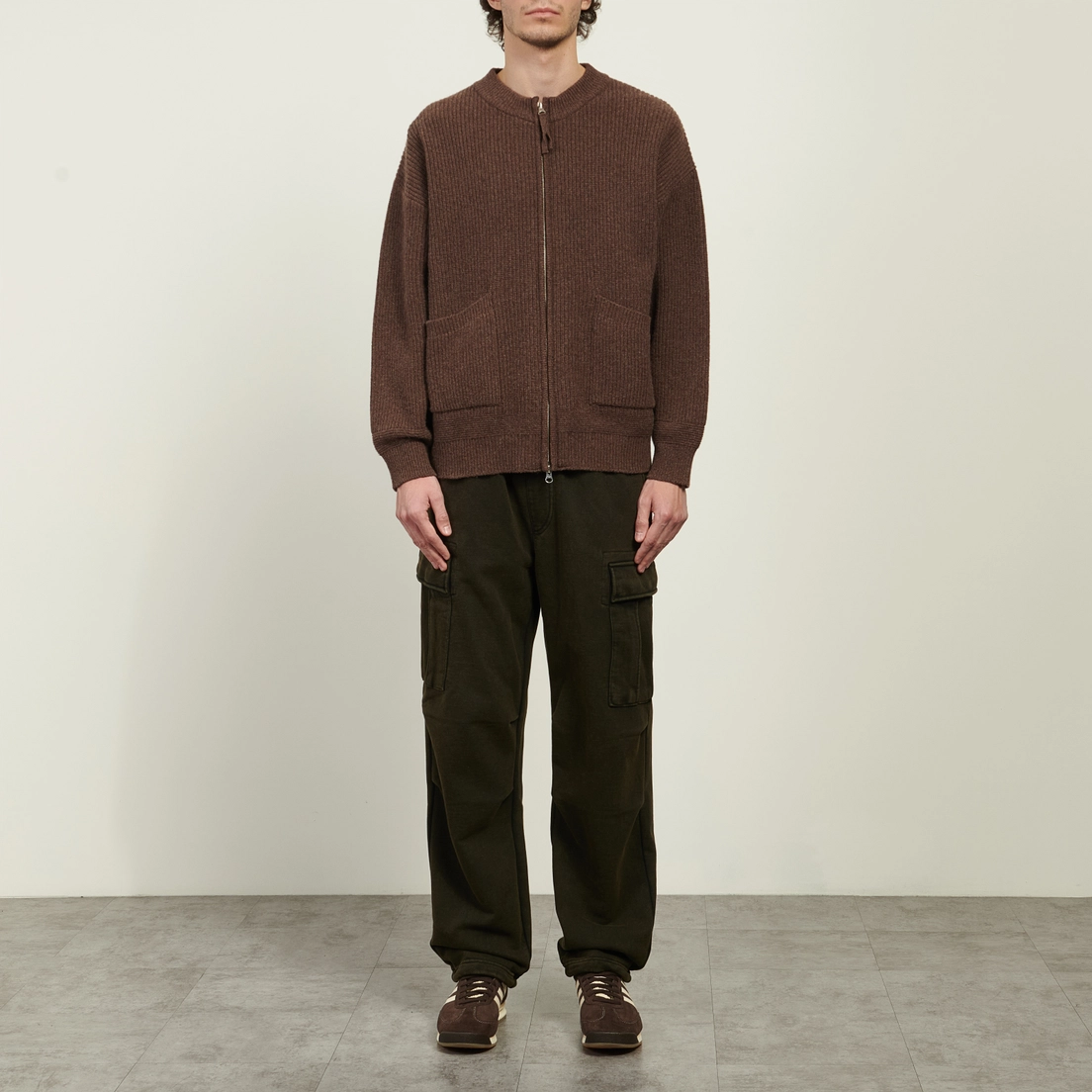 FrizmWORKS Мужской свитер Wool Deck Zip Up Cardigan