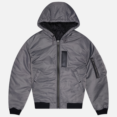 Мужская демисезонная куртка FrizmWORKS Active MA-1 Hooded Parka, цвет серый, размер XL