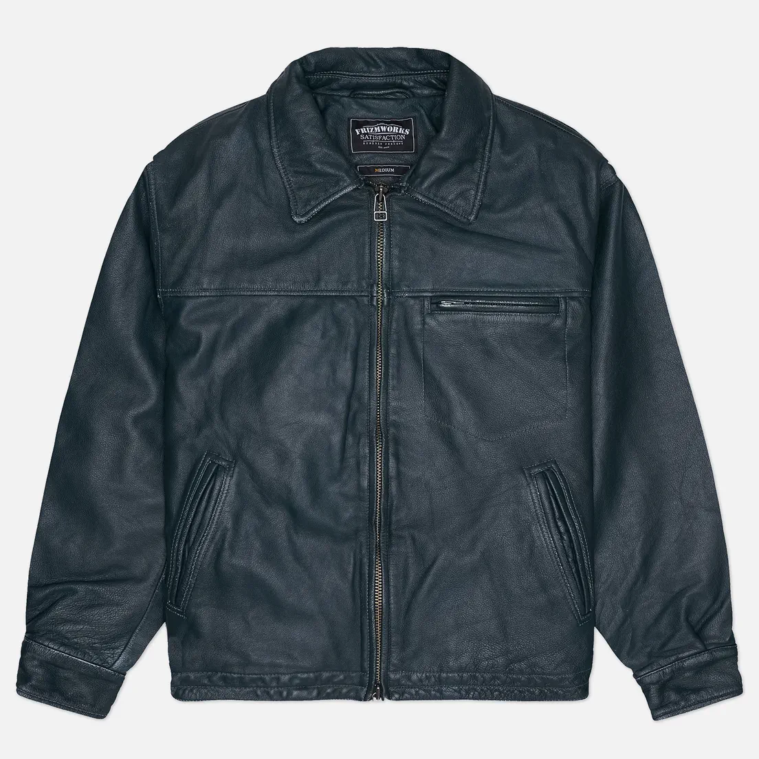 FrizmWORKS Мужская демисезонная куртка Destroyed Cowhide Leather