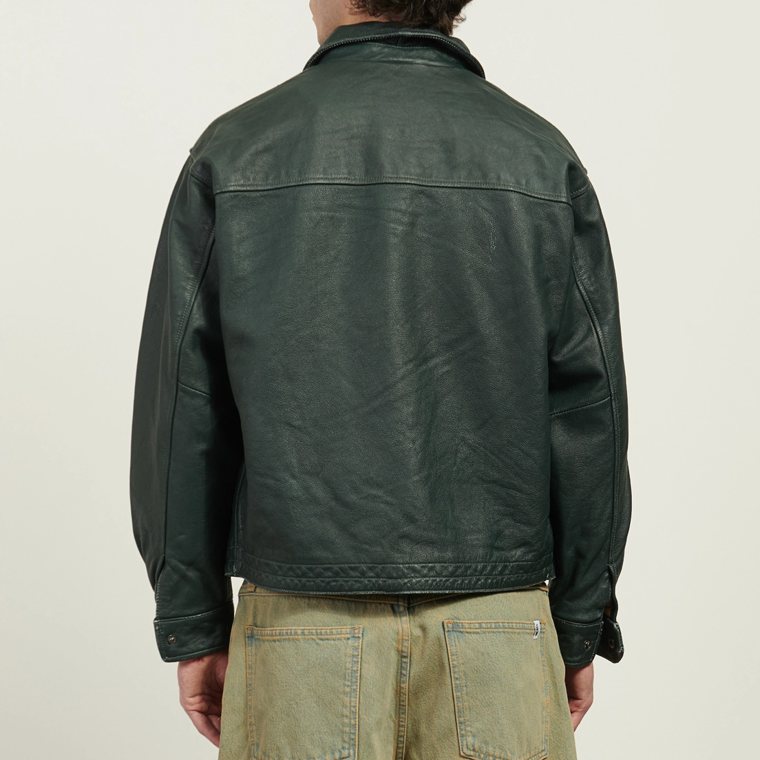 FrizmWORKS Мужская демисезонная куртка Destroyed Cowhide Leather