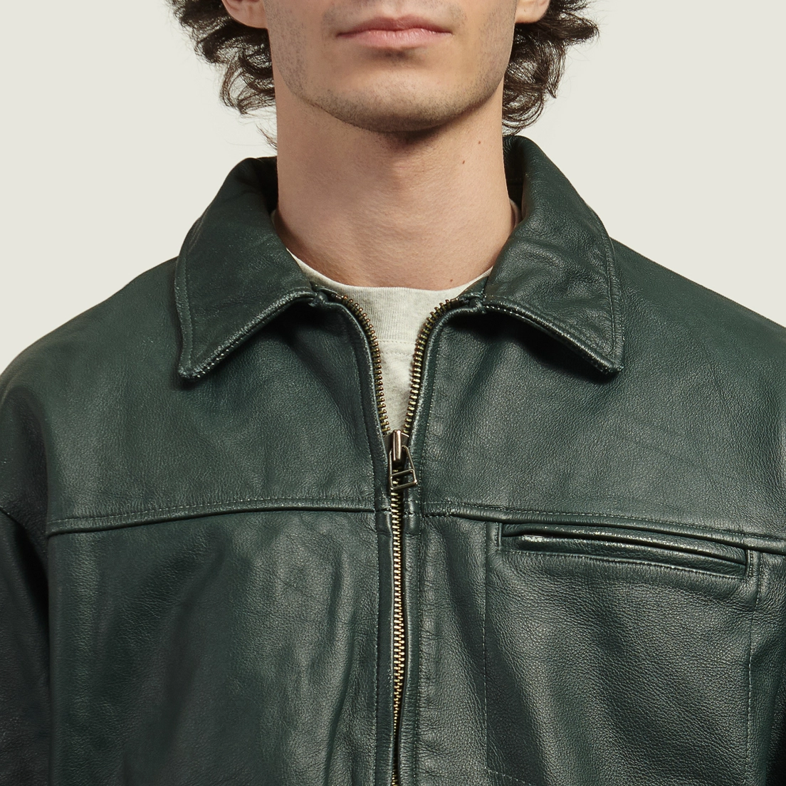 FrizmWORKS Мужская демисезонная куртка Destroyed Cowhide Leather