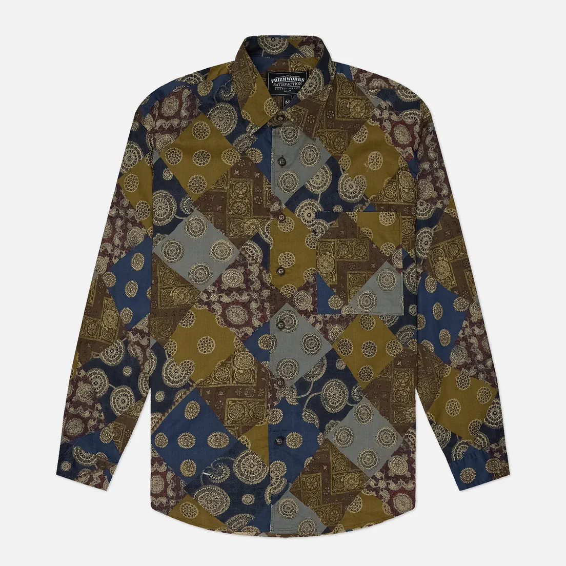 FrizmWORKS Мужская рубашка Diamond Patchwork Relax