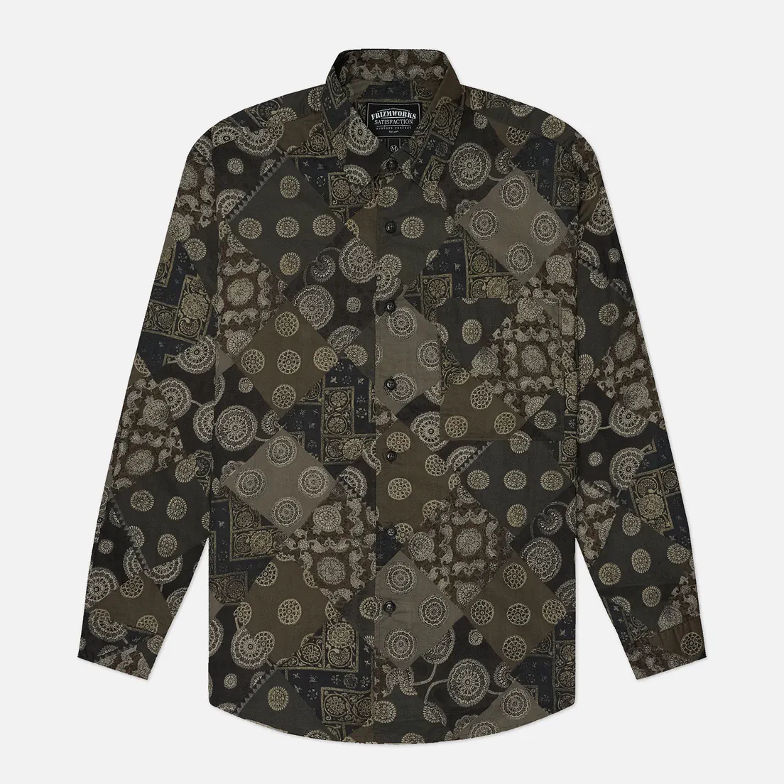 FrizmWORKS Мужская рубашка Diamond Patchwork Relax
