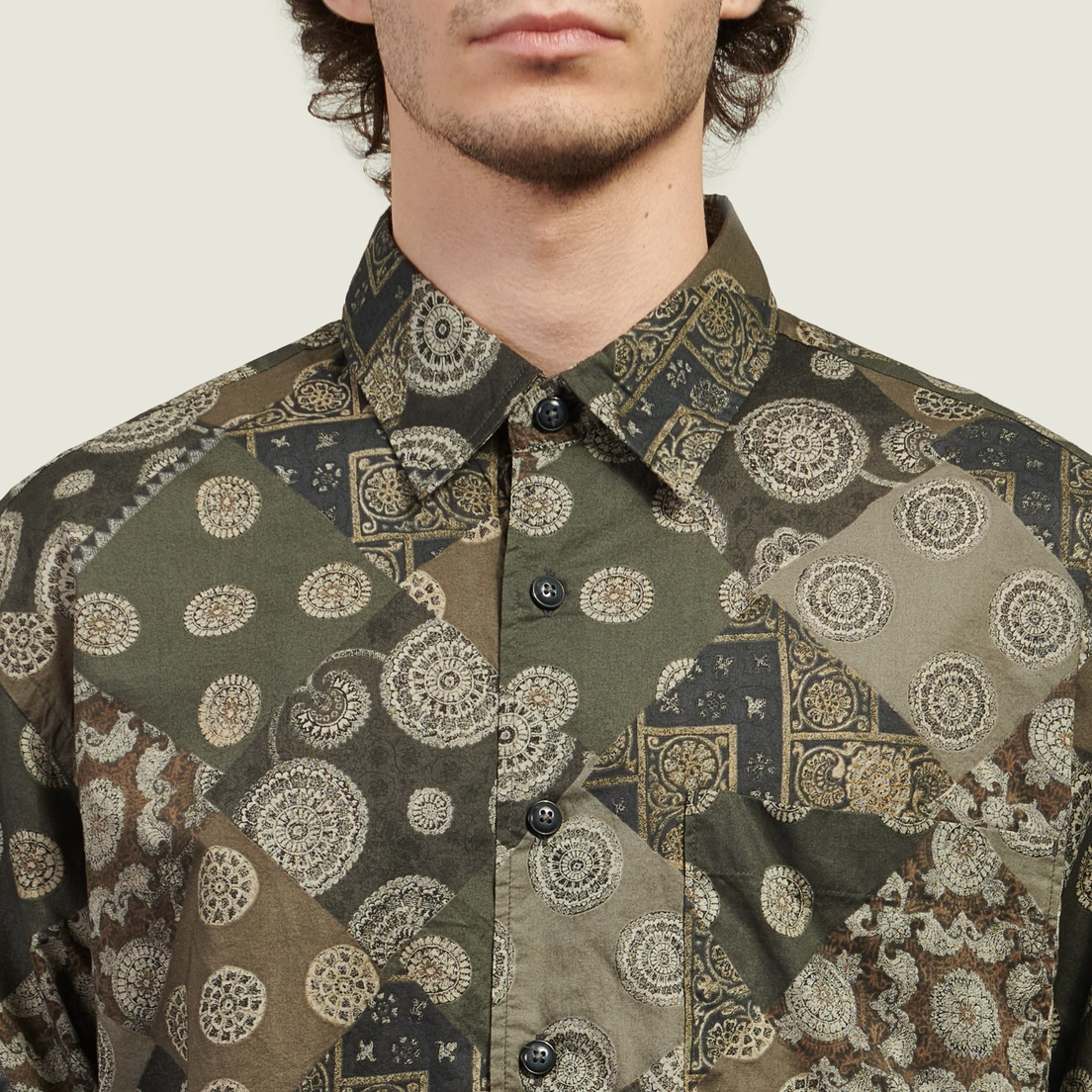 FrizmWORKS Мужская рубашка Diamond Patchwork Relax