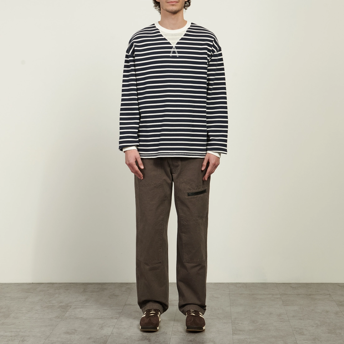 FrizmWORKS Мужской лонгслив Loop Patch Stripe