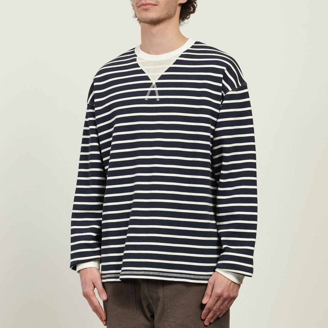 FrizmWORKS Мужской лонгслив Loop Patch Stripe