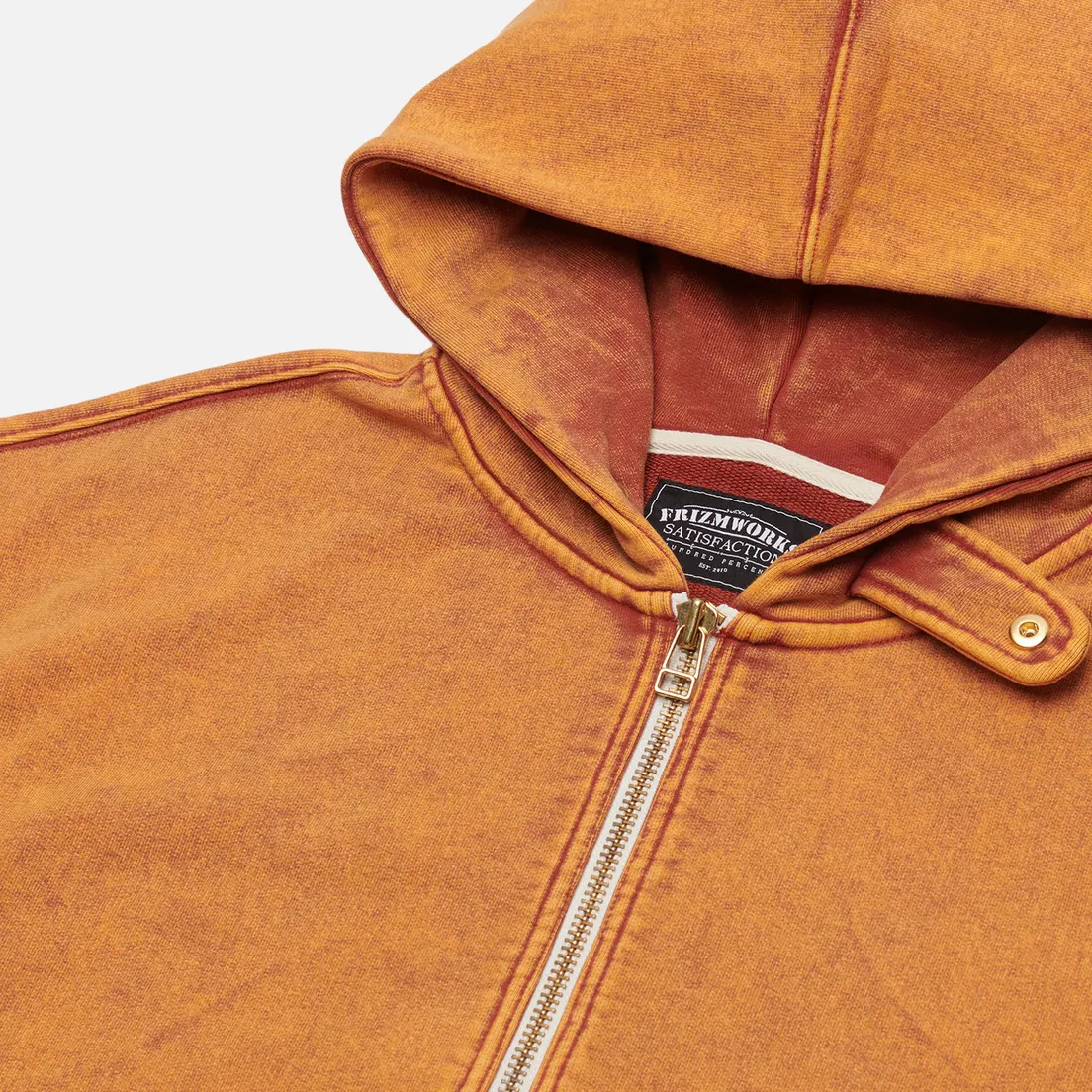FrizmWORKS Мужская толстовка Vintage Dyeing Hoodie Zip Up Parka