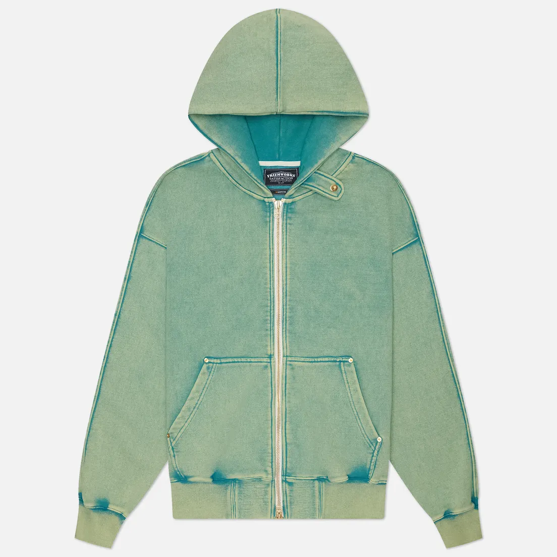 FrizmWORKS Мужская толстовка Vintage Dyeing Hoodie Zip Up Parka