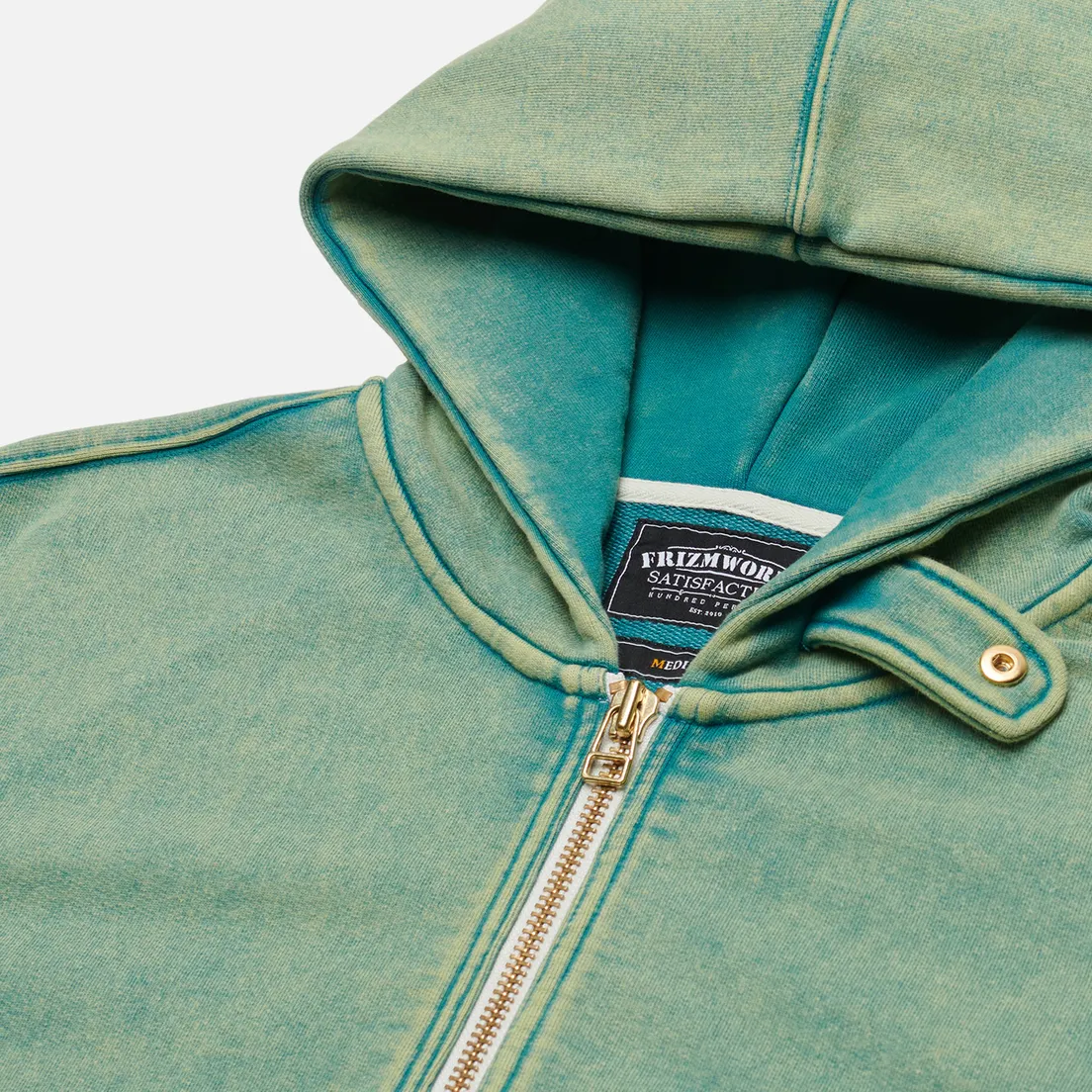 FrizmWORKS Мужская толстовка Vintage Dyeing Hoodie Zip Up Parka