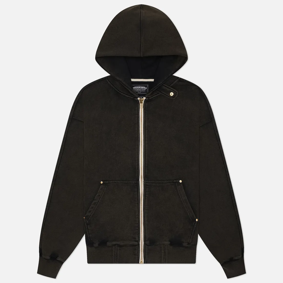 FrizmWORKS Мужская толстовка Vintage Dyeing Hoodie Zip Up Parka