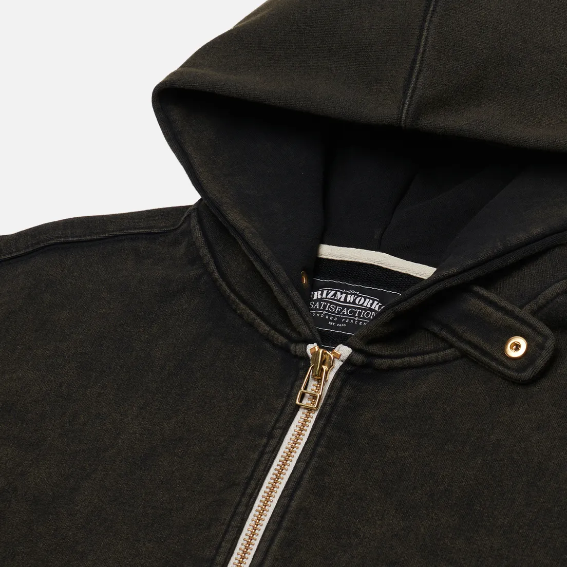 FrizmWORKS Мужская толстовка Vintage Dyeing Hoodie Zip Up Parka