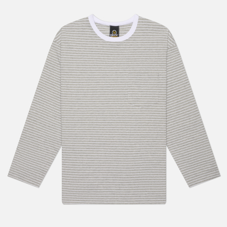 Мужской лонгслив FrizmWORKS Stripe Oversized Relax 003, цвет серый, размер M