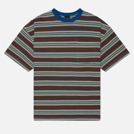 Мужская футболка FrizmWORKS Horizon Stripe Half, цвет коричневый, размер XL
