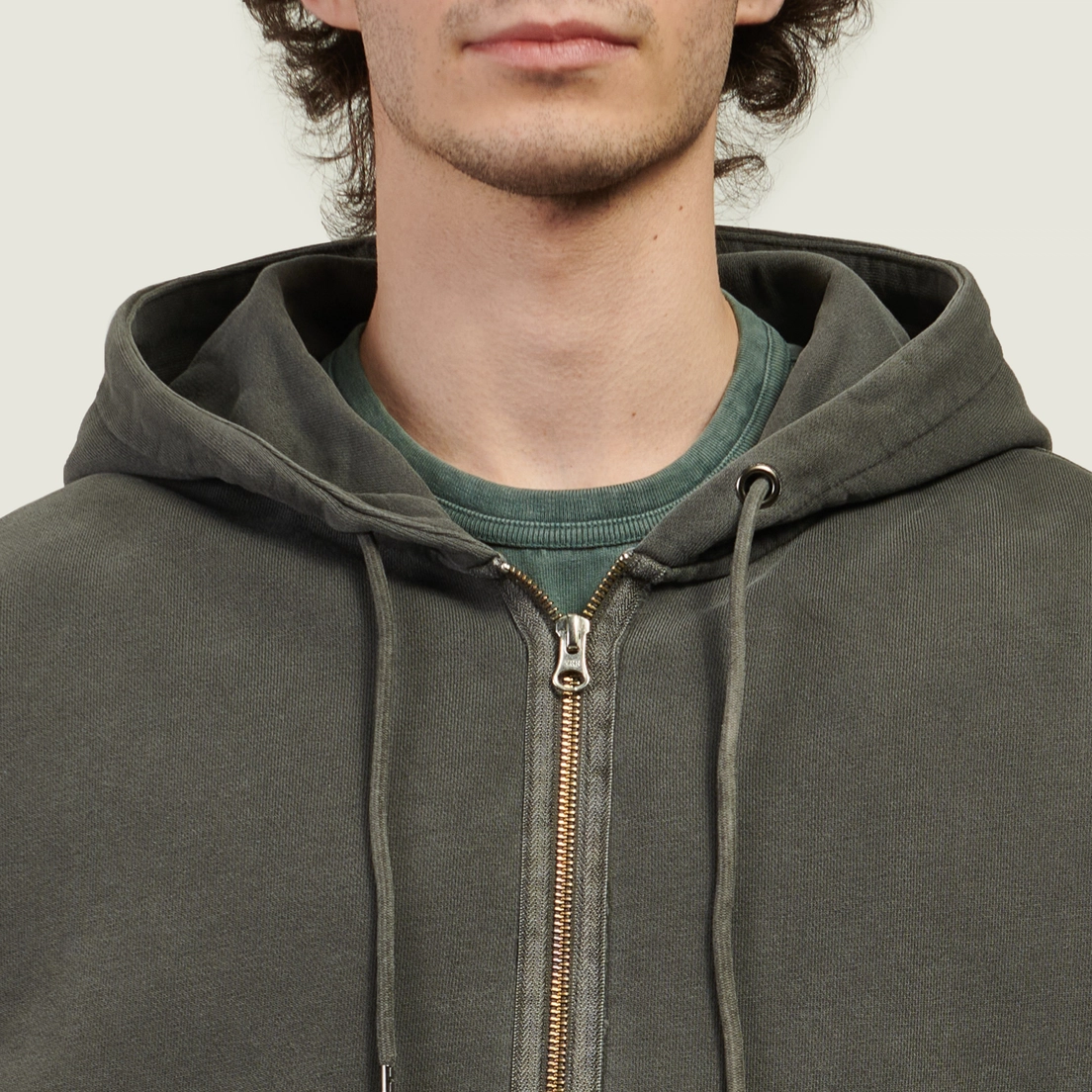 FrizmWORKS Мужская толстовка OG Pigment Dyeing Hoodie Zip Up Parka